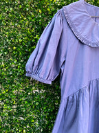 Cotton On Dusty Blue Peter Pan Collar Mini Dress — detail