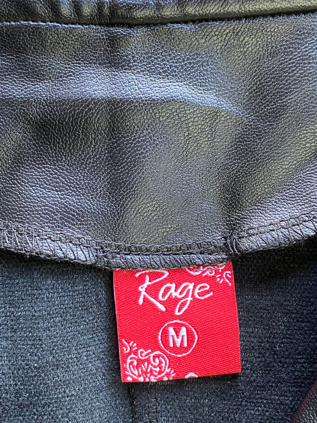 Rage Black Faux Leather Button-Front Mini Dress — brand
