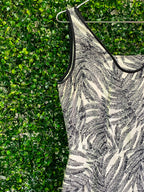 Country Road Ivory & Black Botanical-Print Sheath Dress — detail