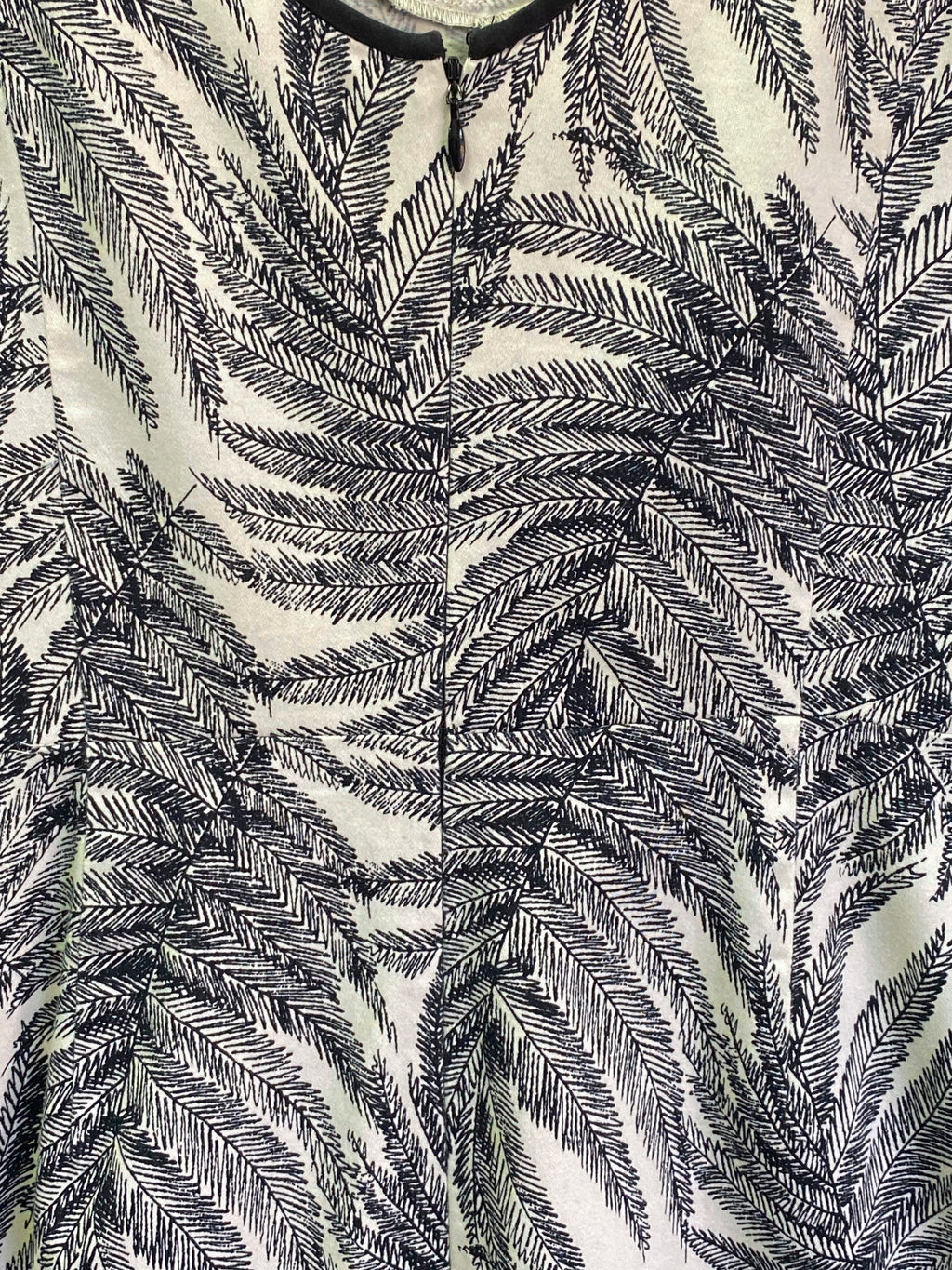 Country Road Ivory & Black Botanical-Print Sheath Dress — detail
