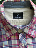 Polo Pink Multicolour Plaid Cotton Shirt — brand