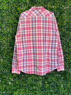 Polo Pink Multicolour Plaid Cotton Shirt — detail