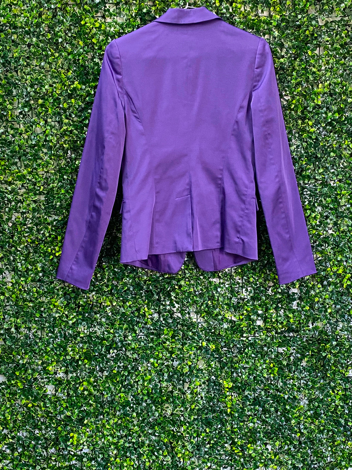 NAF NAF Purple Single-Button Tailored Blazer — detail