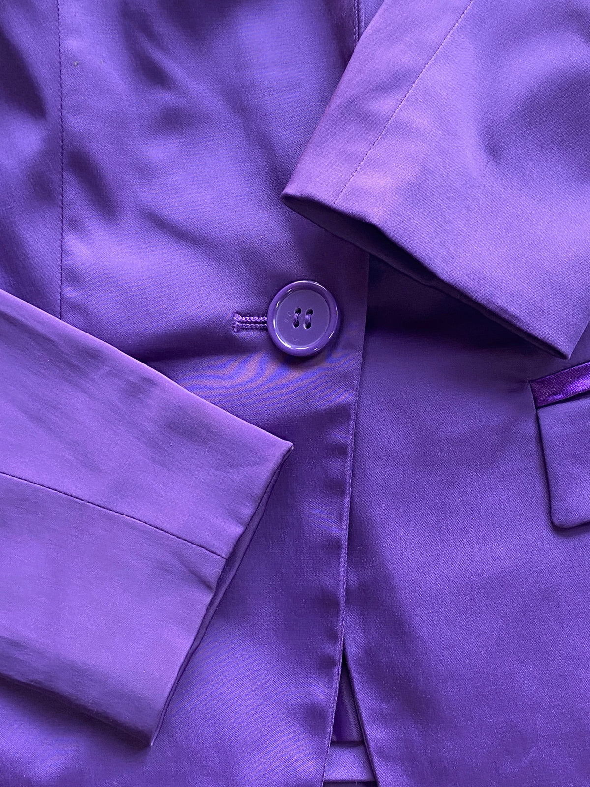 NAF NAF Purple Single-Button Tailored Blazer — detail