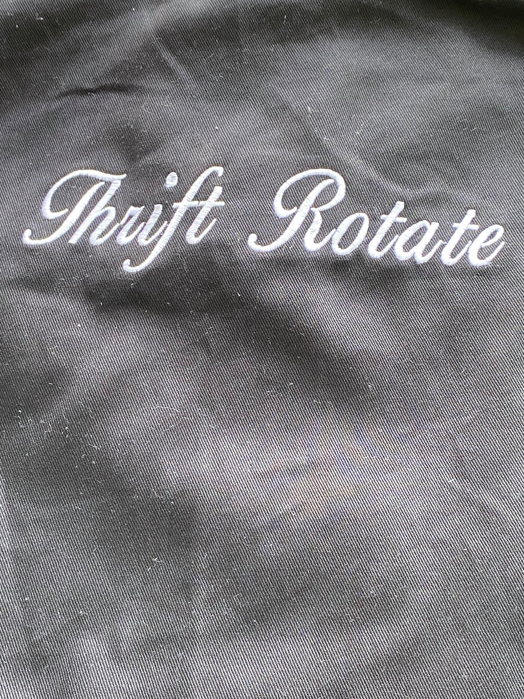 Thrift Rotate Black Cow-Print Collar Zip Jacket — detail
