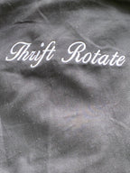 Thrift Rotate Black Cow-Print Collar Zip Jacket — detail