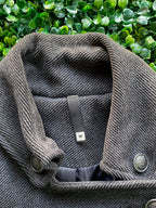 Woolworths Charcoal Military-Style Double-Breasted Jacket — detail