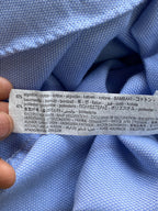 Zara Light Blue Slim-Fit Textured Shirt — care