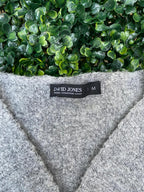 David Jones Grey Open-Front Knit Cardigan