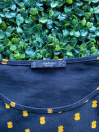 Mango Navy Pineapple Print T-Shirt — brand