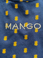 Mango Navy Pineapple Print T-Shirt — detail