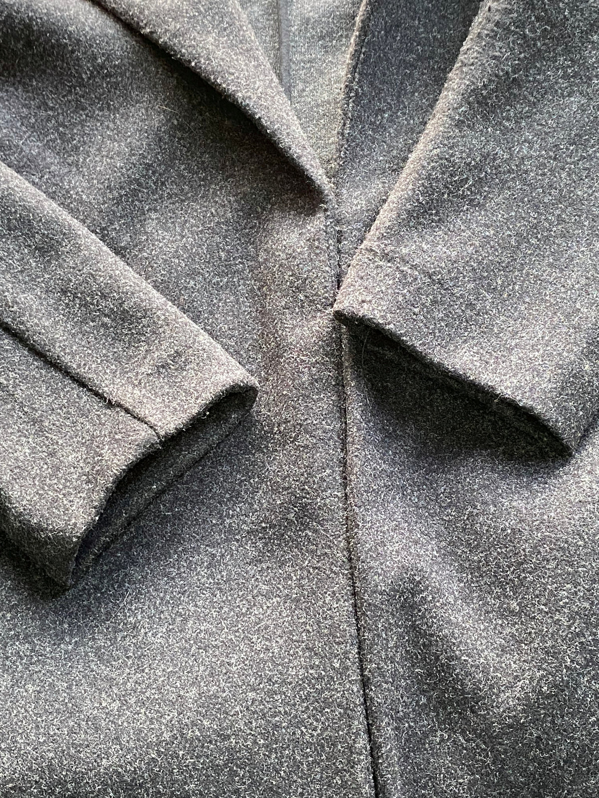 Woolworths Charcoal Longline Open Coat — detail