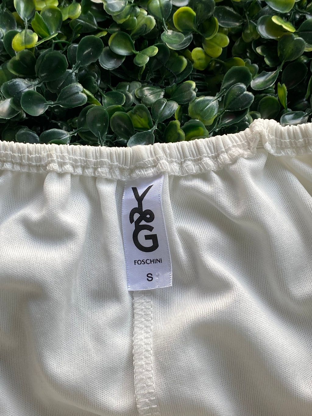 Y&G Foschini Ivory Puff-Sleeve Tiered Mini Dress — brand
