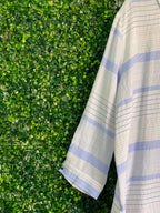 Equinox Pale Blue Stripe Relaxed Tunic Shirt — detail