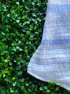 Equinox Pale Blue Stripe Relaxed Tunic Shirt — detail