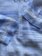 Equinox Pale Blue Stripe Relaxed Tunic Shirt — detail