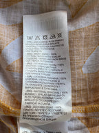 LCW Modest Mustard Leaf Print Shirt Dress — care