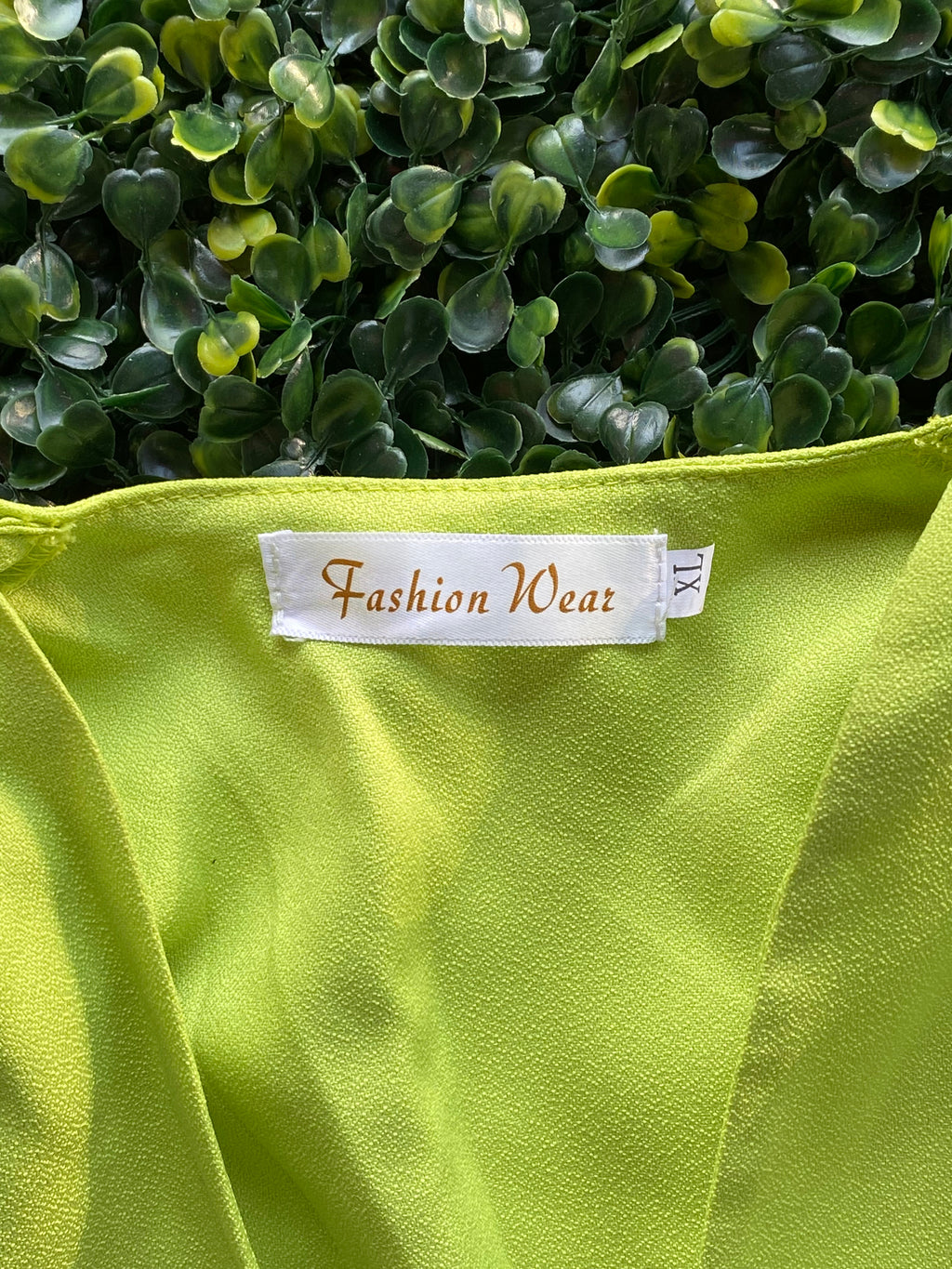 Fashion Wear Lime Ruched Maxi Dress — brand