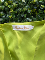 Fashion Wear Lime Ruched Maxi Dress — brand