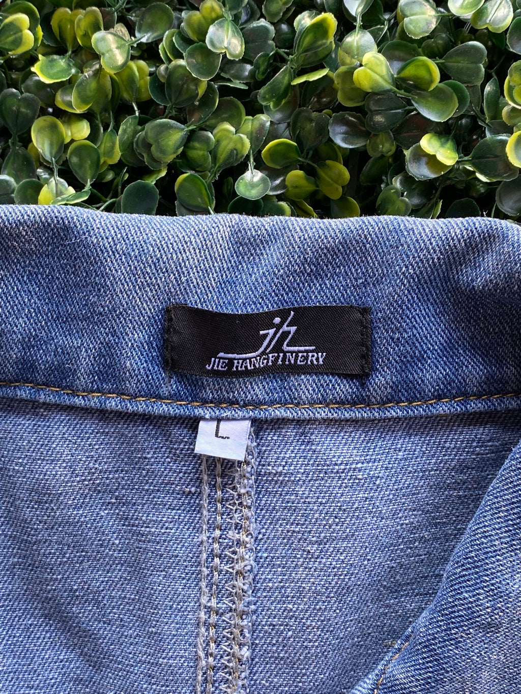 Jie Hang Finery Blue Denim Shirt Dress — brand