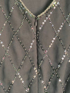 Woolworths Black Beaded Diamond Romper — detail