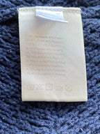 Navy Textured Knit Crew-Neck Jumper — care