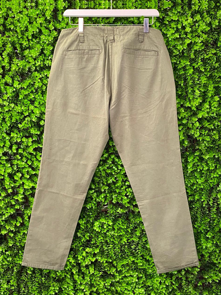 Cotton Poetry Khaki Slim-Leg Pants
