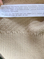 Zara Beige Diagonal-Knit Cotton Jumper — care