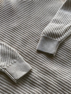 Zara Beige Diagonal-Knit Cotton Jumper — detail