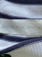 Mango Basics Cream & Navy Striped Cotton Jumper — care