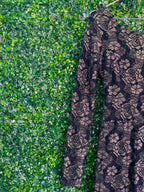 Sissy Boy Black & Gold Floral Lace Midi Dress — detail