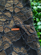 Sissy Boy Black & Gold Floral Lace Midi Dress — detail