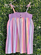 Cotton On Kids Pastel Stripe Crochet-Bodice Sundress — back