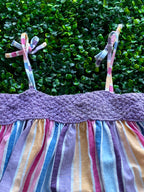Cotton On Kids Pastel Stripe Crochet-Bodice Sundress — detail