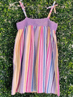 Cotton On Kids Pastel Stripe Crochet-Bodice Sundress — front