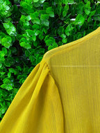 Mustard Yellow Sheer Kimono Dress