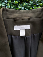 H&M Olive Brown Single-Breasted Blazer — brand