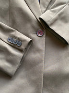 H&M Olive Brown Single-Breasted Blazer — detail