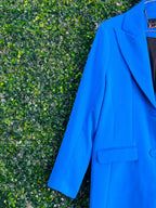 Luella Liella Cobalt Blue Longline Blazer — detail