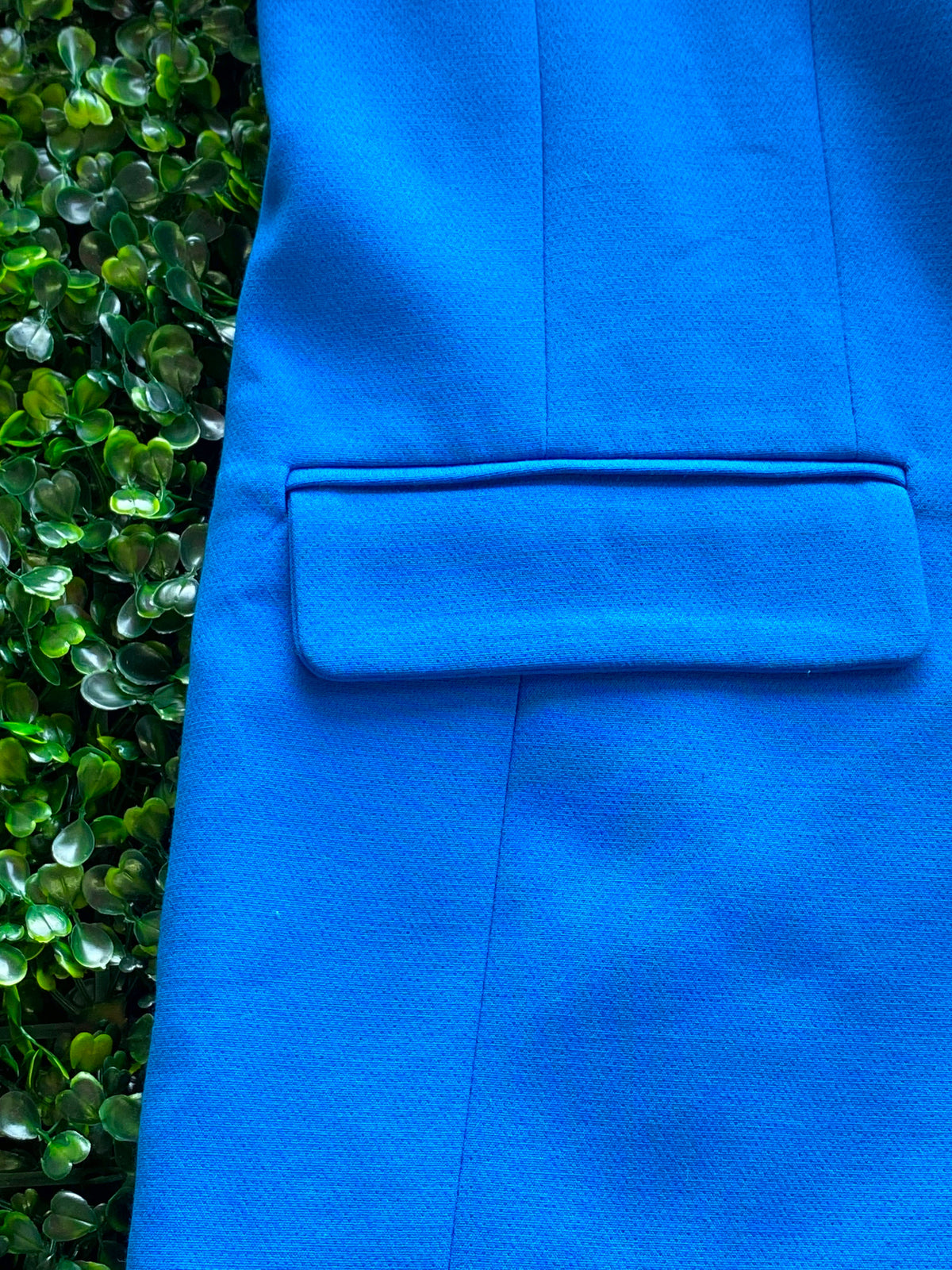Luella Liella Cobalt Blue Longline Blazer — detail
