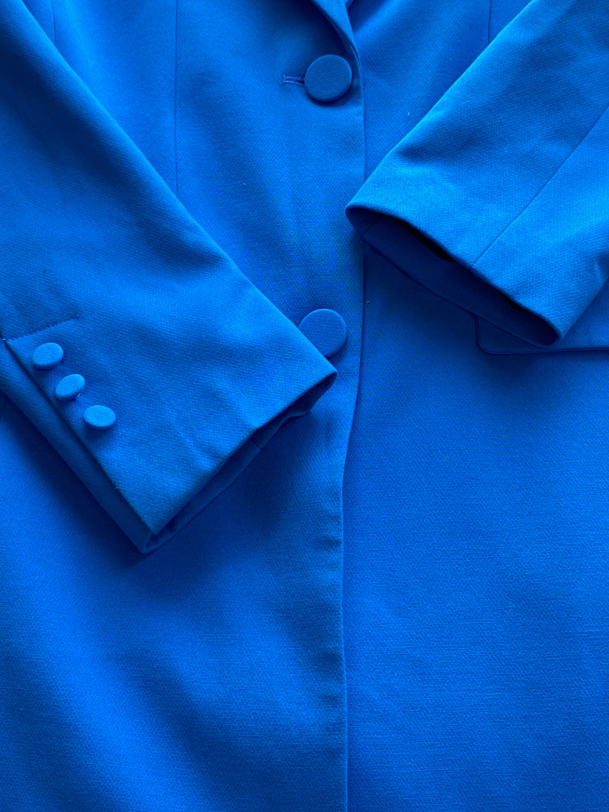 Luella Liella Cobalt Blue Longline Blazer — detail