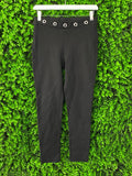 Zara Basic Black Eyelet Waist Pants