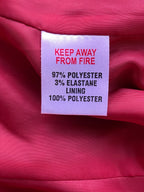 YK Collection Deep Red Zip-Front Longline Coat — care