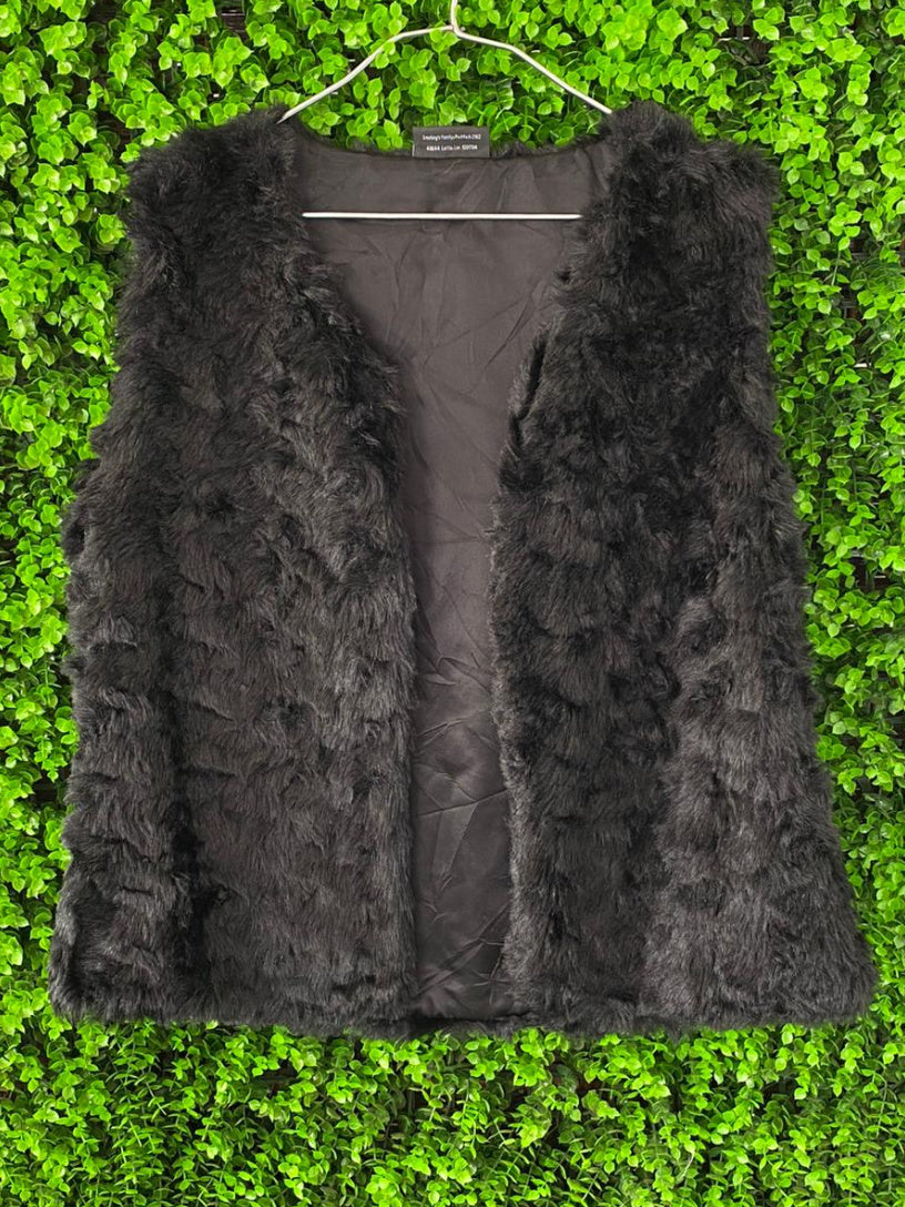 Gina Benotti Black Faux Fur Vest