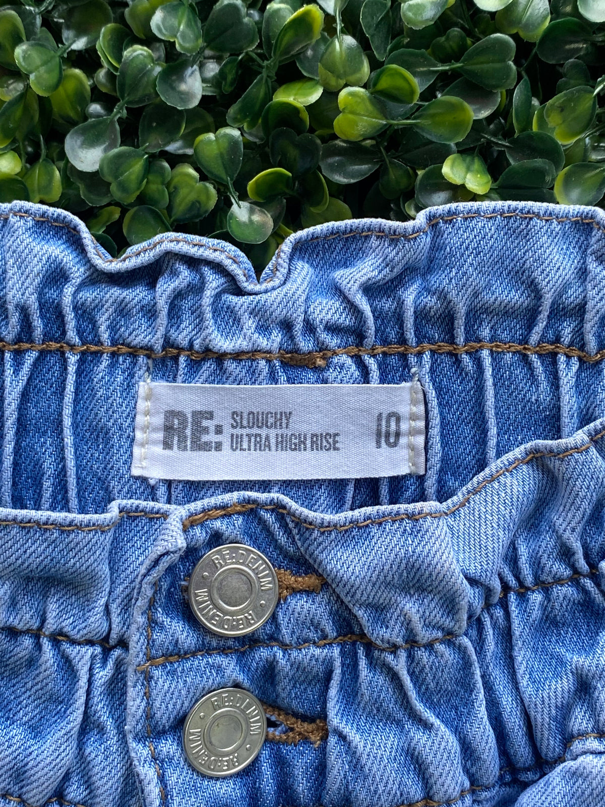 RE: Light Blue Slouchy Ultra High-Rise Jeans — brand