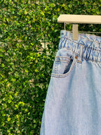 RE: Light Blue Slouchy Ultra High-Rise Jeans — detail