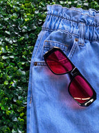 RE: Light Blue Slouchy Ultra High-Rise Jeans — detail