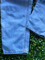 RE: Light Blue Slouchy Ultra High-Rise Jeans — detail