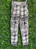 Tango Black & Cream Tribal Print Pants — front