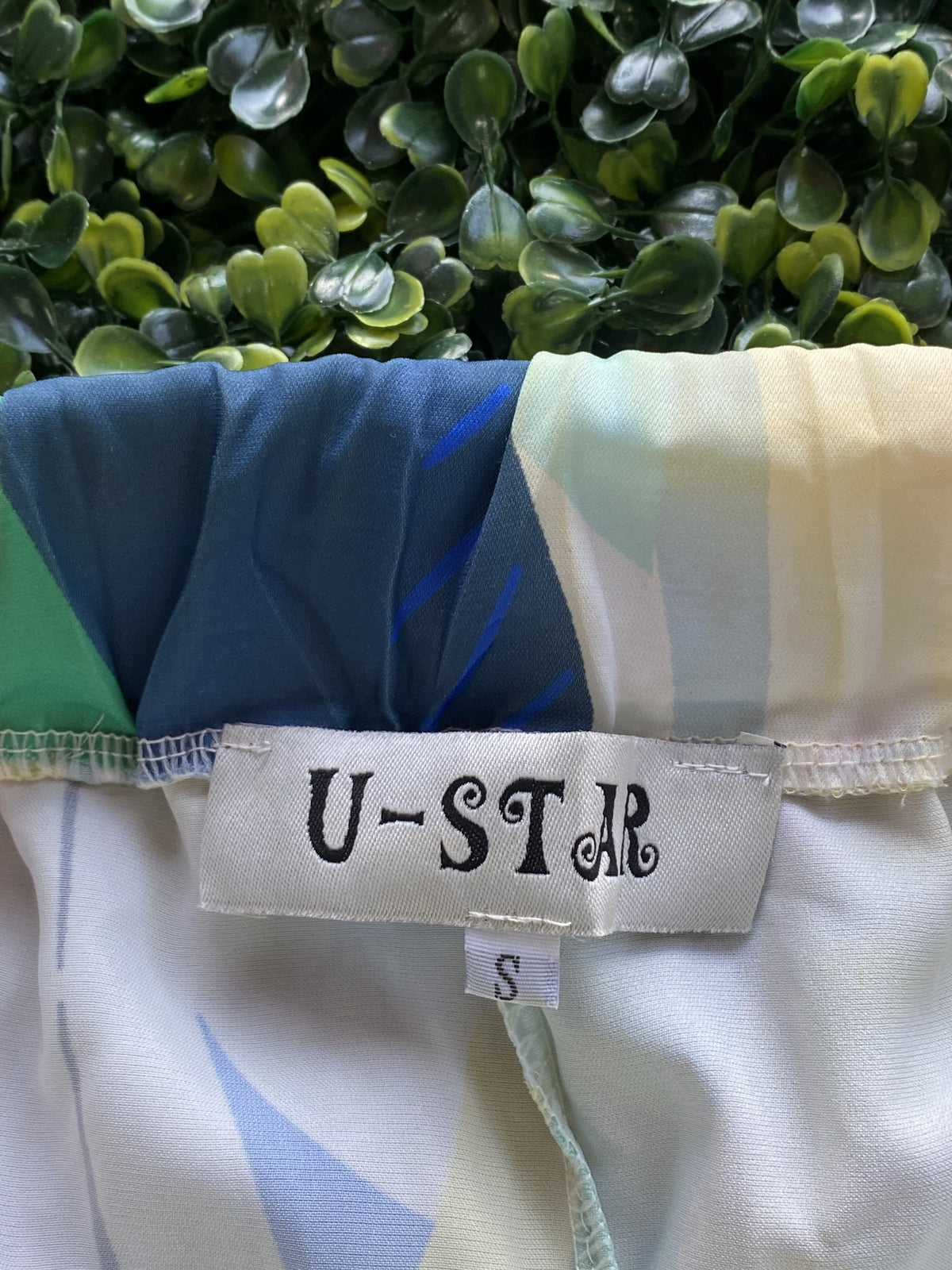 U-STAR Multicolour Abstract Wide Leg Pants — brand